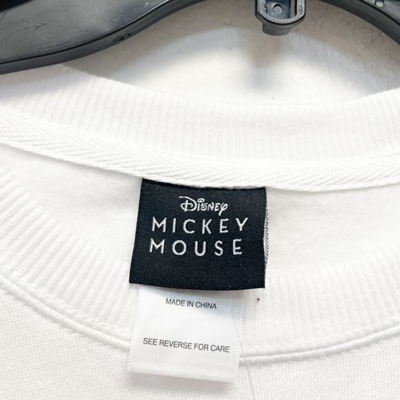 Disney Women's Vintage Mickey Mouse Skiing Sweatshirt White Size Medium - Picture 6 of 6